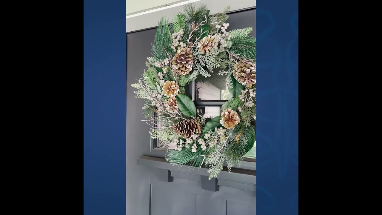 Decor Steals'  Lifelike Magnolia, Juniper and Pine Wreath