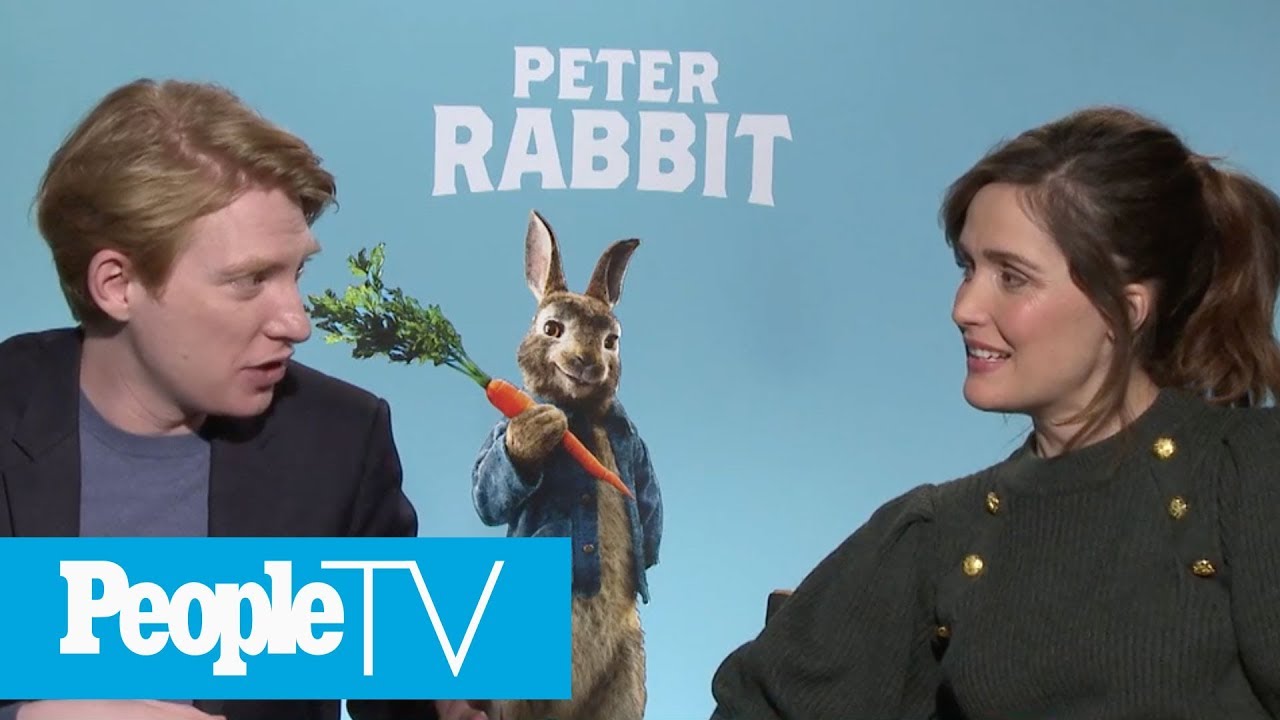 Rose Byrne & Domhnall Gleeson Reminisce About Funniest Peter Rabbit Scene They ...