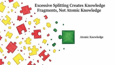 Excessive Splitting Creates Knowledge Fragments, Not Atomic Knowledge