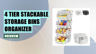 4-Tier Stackable Storage Bins Review – Versatile & Space-Saving Organizer!