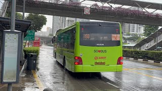 SMRT Buses MAN NL323F A22 (Batch 3) SMB3135K on Service 190 departing Bus Stop 44259