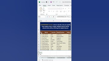 ✅CHOOSEROWS Function in excel | How to use CHOOSEROWS |  #excel #exceltips#shorts #shortvideo
