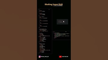 How to make Shaking Input Field || HTML ? || CSS #shorts