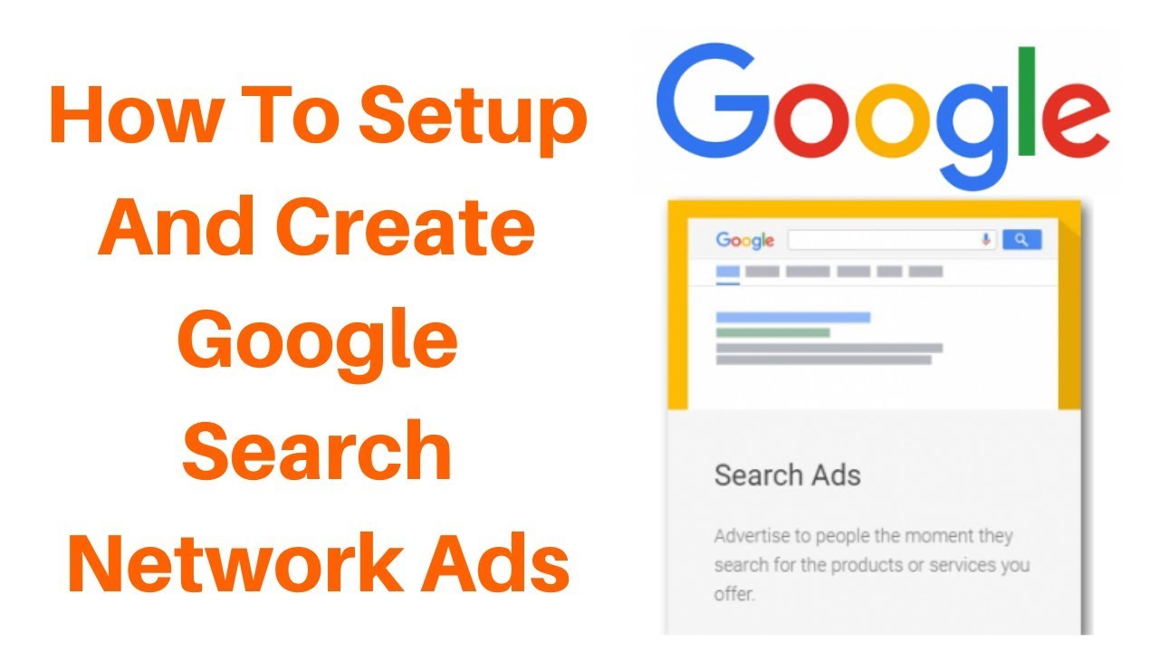 How to setup and create google search network ads YouTube