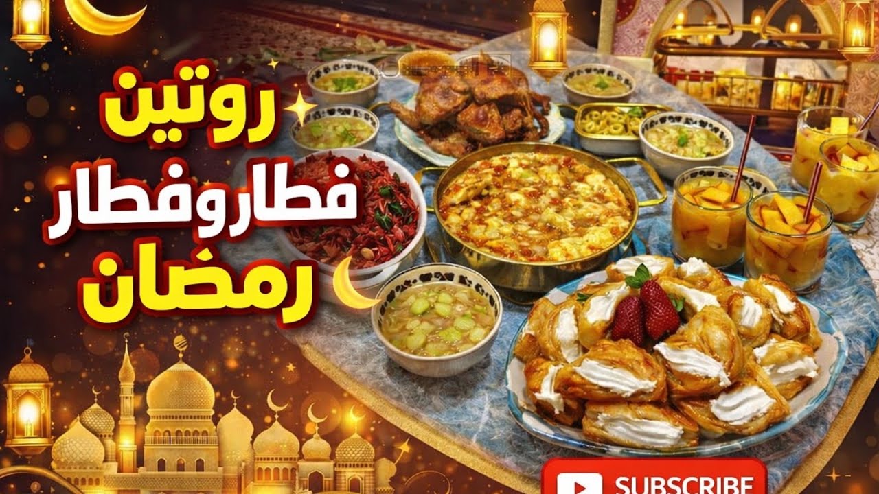 فطار وروتين اول يوم رمضان 🌛
