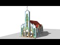 Kunduchi church proposal1 sketchup animation blender editing