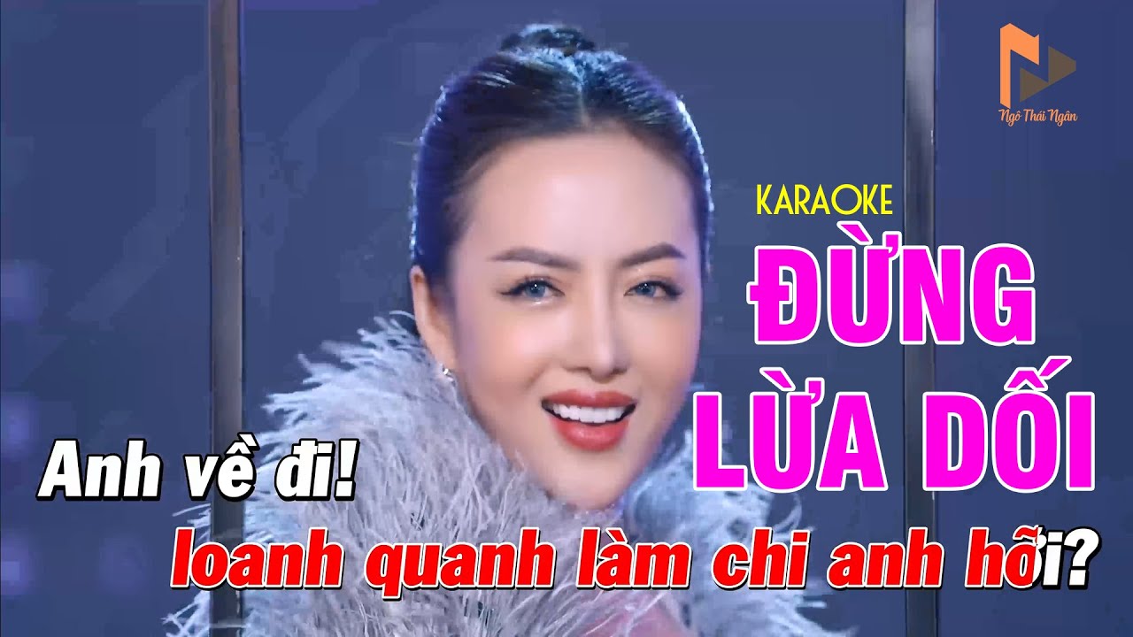 KARAOKE ĐỪNG LỪA DỐI REMIX - NGÔ THÁI NGÂN | Beat Gốc