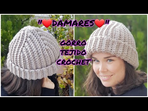 Gorro de lana de crochet