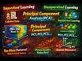 Supervised vs Unsupervised Learning + PCA Explained in Telugu🤖📊 | Dimensionality Reduction