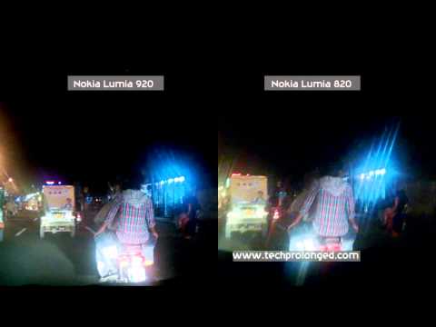 Nokia Lumia 920 (OIS) vs Nokia Lumia 820 - Low Light Comparison [NO AUDIO]