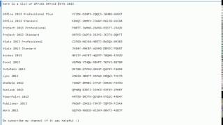 Microsoft Office 2013 product keys