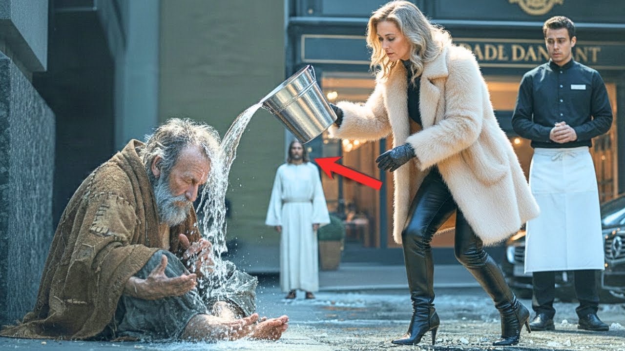Jesús da lección a mujer RICA que echó agua helada a un mendigo en invierno