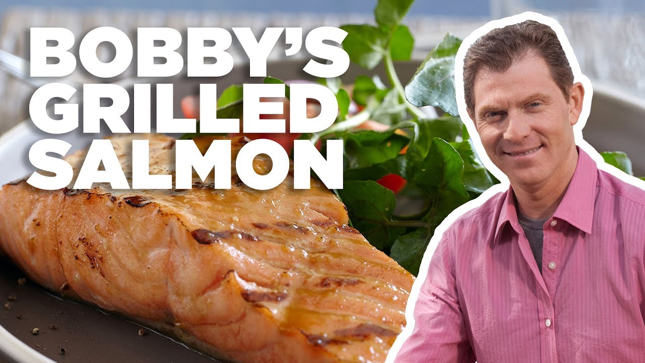 Bobby Flay S Best Grilled Salmon With Brown Sugar Glaze Food Network Youtube
