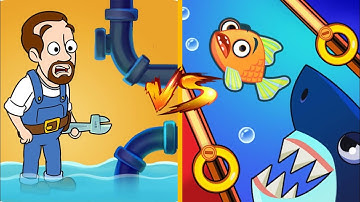 Home Pipe Rescue Vs Save The Fish - Puzzle Game All Levels Gameplay For Android, IOS Mobile