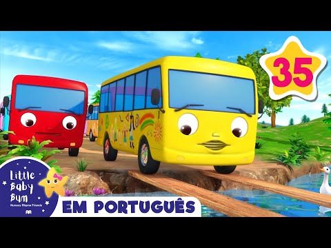 Desenho para Bebe | Dez Pequenos Ônibus 2 | Canções em Portugues | Desenhos | Little Baby Bum