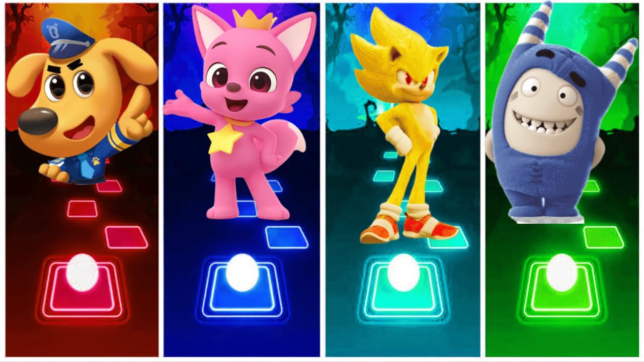 Sheriff Labrador 🆚 Pinkfong 🆚 Sonic 🆚 Oddbods.🎶 Who Is Best?