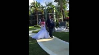 Gemma Beautiful Bride Walking Down Isle Negril