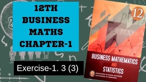 Applications of matrices and determinants 12th Business maths Chapter -1 Exercise-1.3 [3]