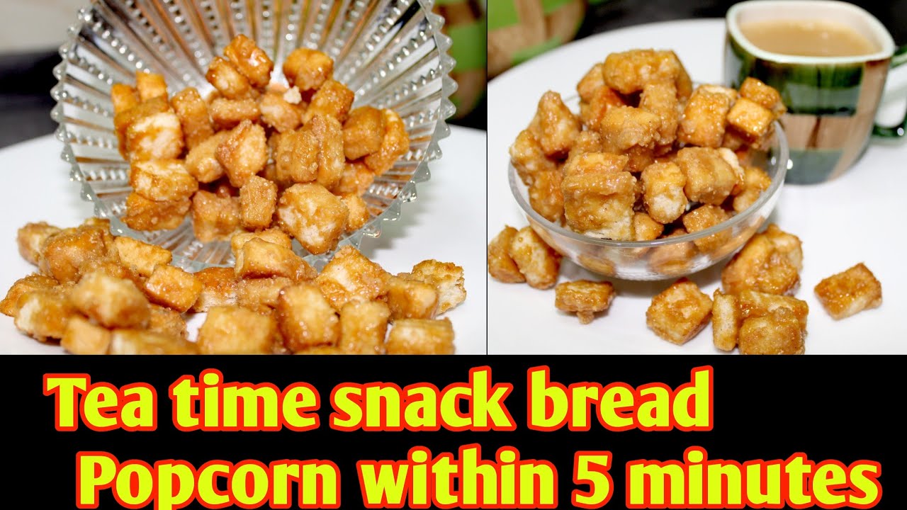 5 minutes Evening Snacks Recipe in Tamil /simple tasty caramelized Bread popcorn Snacks in Tamil