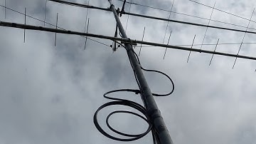 M2 2M5WL antennas on the VHF/UHF Tower - 3 way Trussing