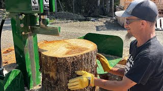 Let's split some big oak rounds!