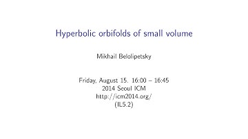 ICM2014 VideoSeries IL5.2: Mikhail Belolipetsky on Aug15Fri