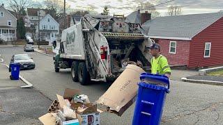 JRM Garbage Truck VS. Malden’s Crazy Post Xmas Recycling