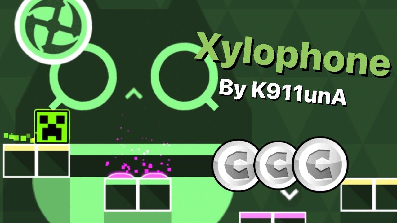 Geometry Dash ( Xylophone ) by K911unA ( Daily Level ) FREE COINS YouTube