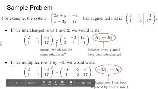 IB Math AA HL 11B Row Operations Video
