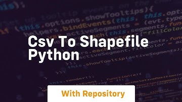 csv to shapefile python