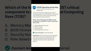 CISSP Question of the Day: Trusted Computing Base Explained! #Shorts