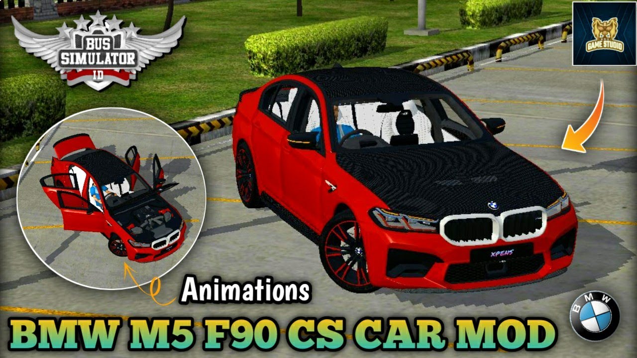 🤩🔥BMW M5 F90 GS CAR MOD for Bus Simulator Indonesia || BUSSID v3.7.1 ...