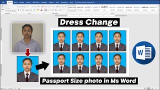 Dress Change Passport Size in Microsoft Word Hindi Tutorial