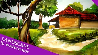 Watercolour Landscape Drawing How To Draw