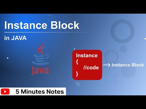 what is the instance block in java | 5 Minutes Notes