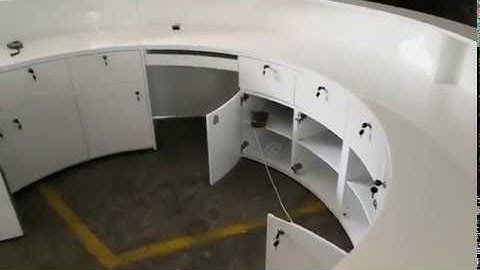 Ouyee Display Shop Decoration Furniture Showcase Design Reception Desk