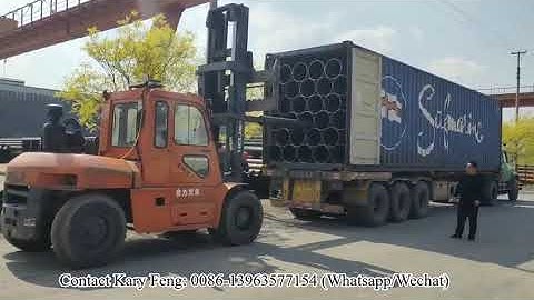 Seamless steel pipe loading container