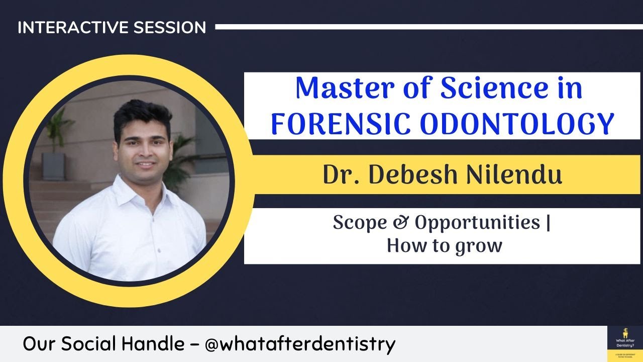 M.Sc. in Forensic Odontology after BDS Forensic Dentist What After BDS YouTube
