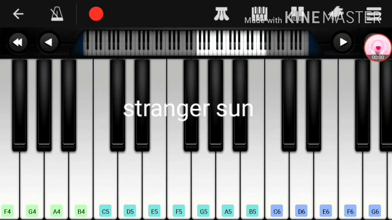 Stranger sun piano tutorial
