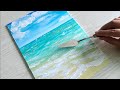바다 그리기 정말 쉬워요! 아크릴화 기초 | 초보자를 위한 바다 그림 | 힐링영상 | #1|Easy Acrylic painting for beginners