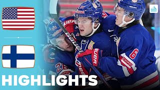 USA vs Finland | Highlights | U20 World Juniors Championship Semi Final 04-01-2024