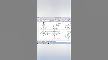 Projection of Solids: Pentagonal Pyramid #engineeringdrawing #solids #caed #vtu