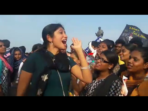 Bigg Boss Julie MarinaBeach Jallikattu Protest Gethu Speech Part 01 