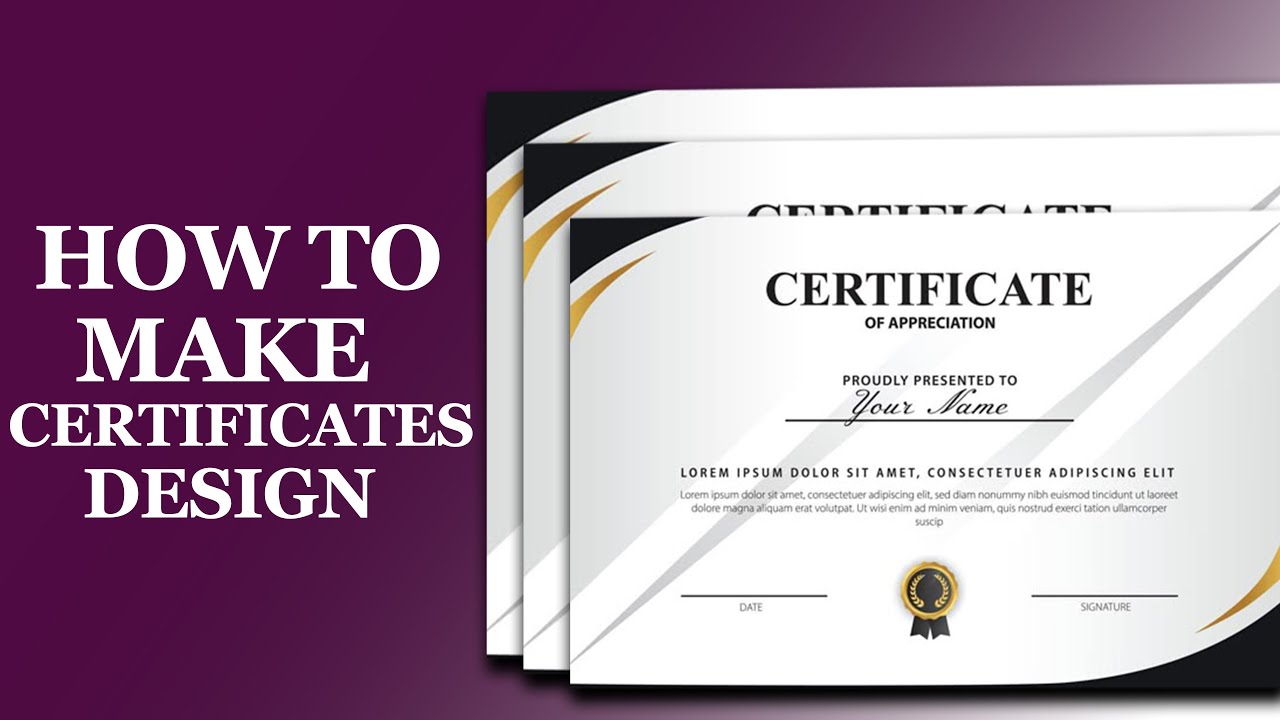How to Design Certificate Design - YouTube