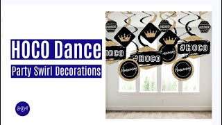 HOCO Dance Idea Homecoming Hanging Decor Party Decoration Swirls | Big Dot of Happiness