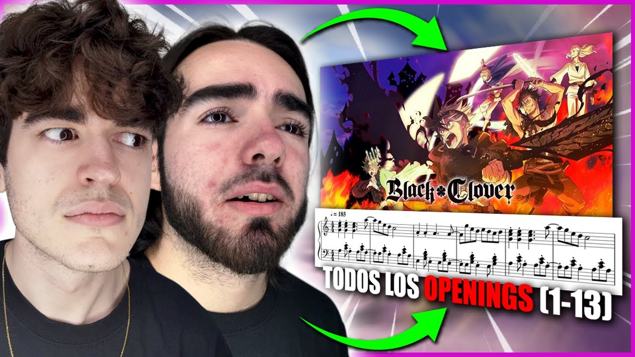 🔴  MUSICO REACCIONA a BLACK CLOVER del OPENING 1 - 13 (TODOS LOS OPENINGS 😨)