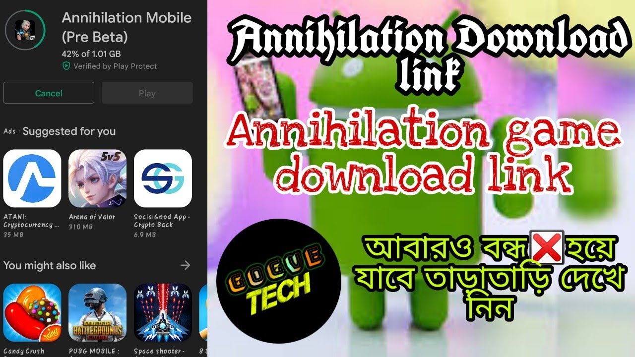 How to download annihilation game on play store//