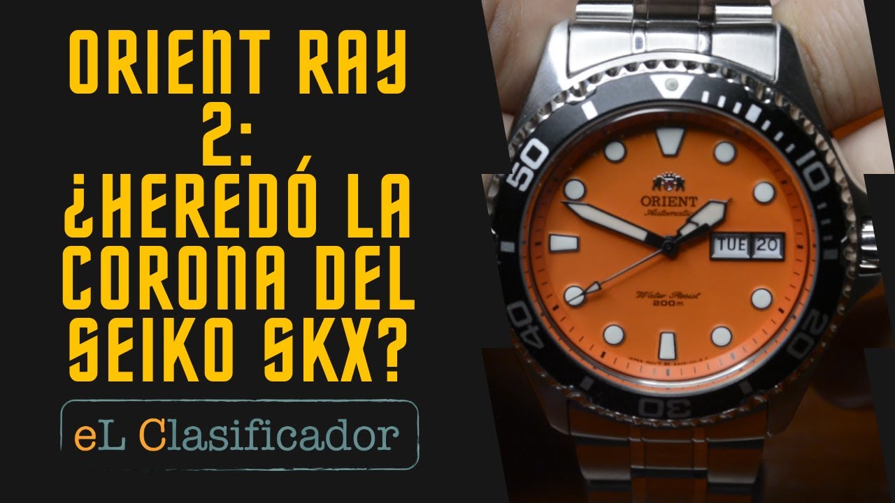 ORIENT Reloj automático japonés Ray II para hombre, Naranja, Reloj  automático