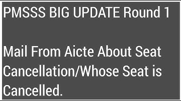 PMSSS UPDATE ABOUT SEAT CANCELLATION/How To Know Whose Seat is Cancelled/List releasing Soon.