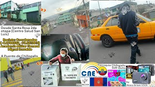 Voy Cne 42025  Votacin De Casa A Recinto Electoral Camino Por El Puente De Chillogallo Quito Ecu